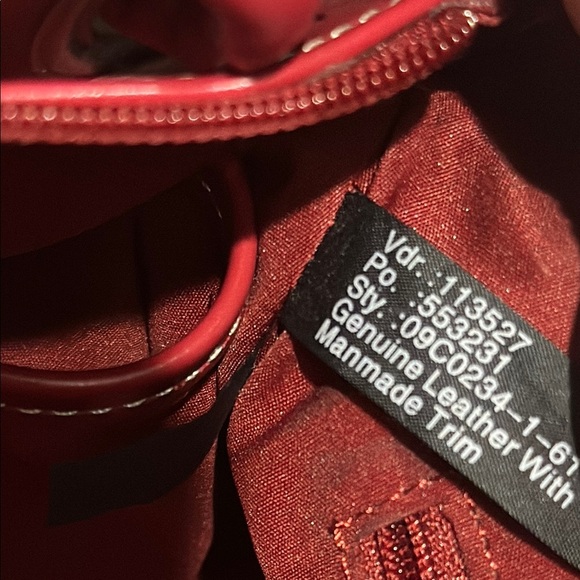Wilson Genuine Leather Red Satchel Handbag 90s Vintage Y2K Like New Condition - Picture 11 of 13